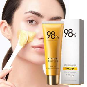 80g 98 % Golden Foil Peel-Off Mask exfoliate Cleansing Deep Skin Clean Blackheads And Shrink Pores Mask 祛黑头粉刺