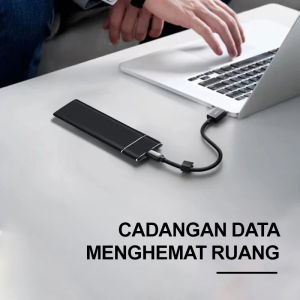 Easygoing⭐100% original⭐SSD Eksternal Sho M.2 dengan Kapasitas 1TB/4TB dan Kecepatan Tinggi USB 3.1 C Terbuat dari Aluminium Alloy untuk Penyimpanan Perangkat Keras Komputer HYB