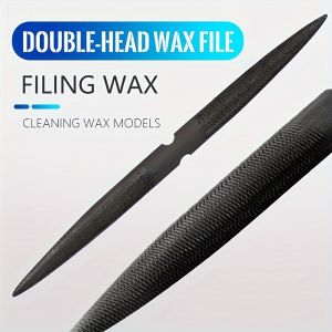 8 inch Double Ended Wax File Half Round and Flat for Carving Sculpting Jewelry Making Tool Handcraft Professional Grade Polish