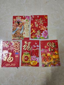 COMBO 20 BAO LÌ XÌ HÁI LỘC CHỮ HOA KT 9.5 x 6.5 cm