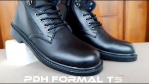 Sepatu Pria Formal PDH Ankle Boot Dinas Tni Polri Security Hitam Dop