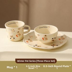 Stylish Ceramic Dinnerware Set For One
