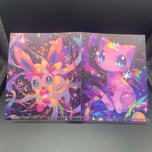 Bandai | DIY Anime PTCG Mew Eevee Collectible Card Album Can Hold 240 Pcs Card Matte Touch Shell A Gift for Trading Card Collectors