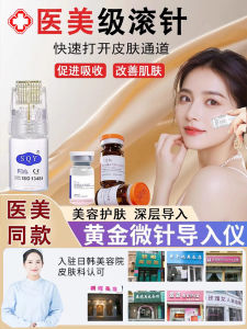 Gold Micro Needle Manual Roller Automatic Liquid MTS Water Light Raw Liquid Home Water Light Import Household Beauty Instrument