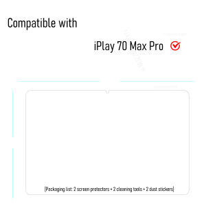 On Alldocube iPlay 70 Pad Pro Tempered Glass Screen Protector For iPlay 70 Max Pro 9H Film Damage-Proof HD Glass Guard 2-Pack