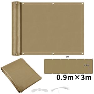 Màn Chắn Riêng Tư Bằng Vải Polyester Cho Ban Công Ngoài Trời Sân Vườn Kích Thước 300-600CM Vải Che Nắng Sân Hiên Phủ Kín Khu Vườn