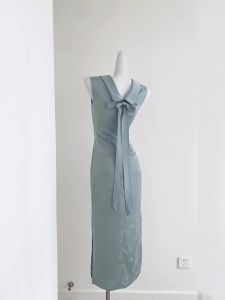 CHANGTONG | Elegant and Unique High-Split Bodycon Long Dress