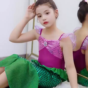 🍄2025 - Váy Đầm Công Chúa Nàng Tiên Cá Cho Bé Gái Mẫu Mới. Trang Phục Hóa Trang Nàng Tiên Cá Đáng Yêu Màu Xanh Lá