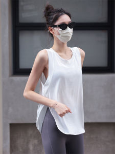 Loose Fitness Sports Vest Women Summer Slimming Breathable Running Yoga Top Sleeveless Gym Training Exercise T-Shirt Women