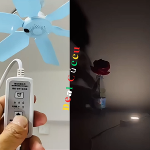 Bộ Điều Tốc Quạt Trần Mini Kèm Đèn Ngủ 2in1 | Remote RF | Dây 3M | 3 Mức Gió - 5 Mức Đèn – Hẹn Giờ