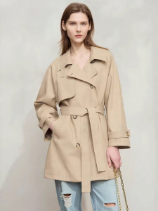 AMII | Belted Classic British Style Spring Trench Coat