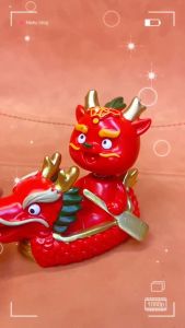 2024 New Dragon Boat Shake Head Car Decoration Dragon Year Mascot Creative Benmingnian Annual Meeting Gift Handmade Doll