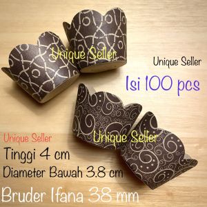 [100 pcs] Ifana Bruder Muffin Cup 38 mm / Cupcake Case Ifana 3.8 cm / Cup Ifana 38 mm / Muffin Cup 38 cm / Muffin Cake Case