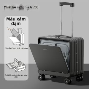 VCC | Vali Du Lịch Dung Lượng Lớn Khung Nhôm Mở Bên An Toàn