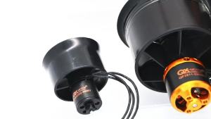 QX-MOTOR 70mm EDF 2200KV Động Cơ Không Chổi Than CW CCW 12 Cánh Quạt Có Ống Dẫn Với 100A ESC Cho RC Multirotor Máy Bay Trực Thăng Drone Part