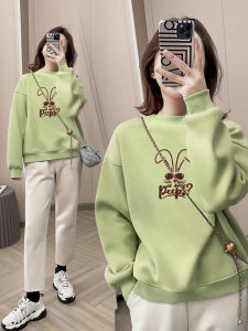 Early Autumn Womens Pure Cotton Sweatshirt Long Sleeve Thin round Neck No Hat Top Spring Autumn Small Size Comfortable Fit