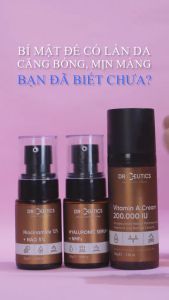 DrCeutics Bộ Chăm Sóc Dưỡng Sáng Da B3 12% (30g) + Vitamin A Cream 200.000 IU (50g) và Hyaluronic Serum + NMFs (30g) Skincare
