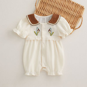 Newborn Baby Clothes Summer Baby Girl Summer Dress Short Sleeve Rompers Super Cute Fashionable Princess Cute Going out Rompers