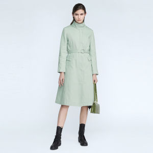S·DEER | Áo Khoác Trench Dài Cổ Đứng Ép Eo Kiểu A-Line