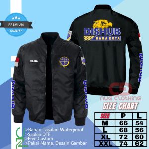 Jaket Bomber Dishub Dinas Perhubungan Terbaru Free Custom Nama Dan Nama Kota