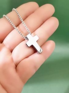 SHISHANGMEIDI | 3D Tungsten Gold Cross Necklace for Men Non-fading Stylish Pendant