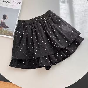 Princess Style Girls Summer Skort Short Skirt Short Pants Breathable Thin Cotton Cake Skirt Childrens Anti-Light Exposure