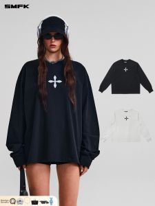 SMFK | Cross Statue Loose Long Sleeve T-shirt