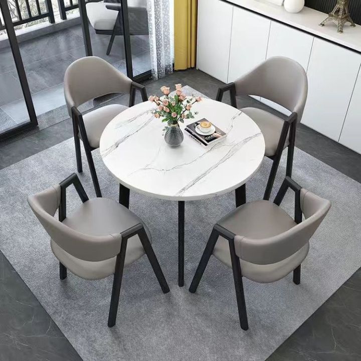 Nordic Simple Casual Small round Table Negotiation Table and Chair