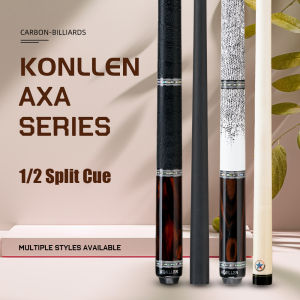 KONLLEN Carbon Fiber Pool Cue - AXA Series - Handmade Inlay Cues Stick Precision and Stability Professional Low Deflection Pool Stick with Wooden Pool Cue Box