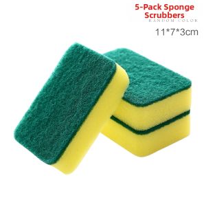 JIUQI | Dual-Sided Durable Thick Sponge Scrubber for Dishwashing and Pot Cleaning