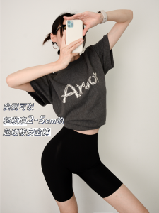 ไนลอนไลคร่าด้านในใช่ผู้หญิงกลางเอว Tummy Control กางเกงไม่มีตะเข็บน้ําหนักเบาสบายความปลอดภัยกางเกงขาสั้นสําหรับฤดูร้อน