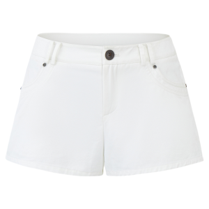 La lune Du ciel | Quần Short Vải Bông Cạp Cao Phong Cách Vintage Retro Đơn Giản