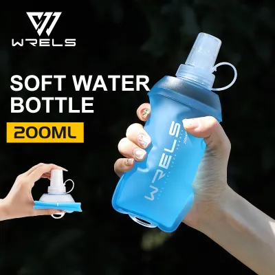 WRELS Outdoor Upside-Down Soft Water Bottle Handheld Marathon Running Cross-Country Convenient Folding #SH11