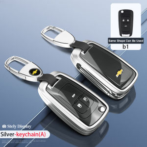 กุญแจรถยนต์รีโมทอัลลอยอลูมิเนียมอัลตราไลท์การป้องกันเต็มรูปแบบ TPU โซ่ปกป้องที่วางฝาครอบปลอกใส่กุญแจรถสำหรับ Chevrolet Tracker Cruze Spin Trax Trailblazer Colorado Sail Sonic Spark