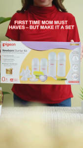 Pigeon Newborn Starter Set V2 - Wide Neck PP Bottle 160ml 240ml 4pcs s Nipples Orthodontic Pacifier Bottle Sponge Brush for Newborn Babies Anti Colic AVS System No Nipple Confusion BPA Free Soft Flexible Nipples Japan No. 1 Brand