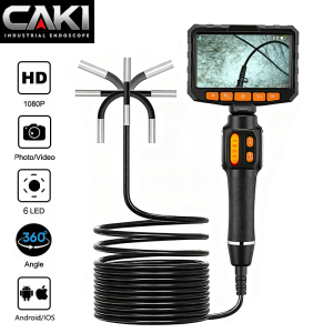 Endoscope with screen 4.3/5-inch Screen Automobile Pipeline Air conditioning Maintenance Probe Take pictures Camera Video HD1080