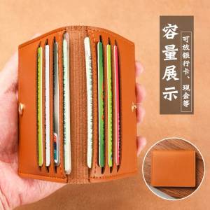 Ultra-Thin Compact Womens Card Holder Wallet Lightweight Anti-Magnetic Card Sleeve Bank ID Driver License Wallet