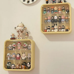 กล่องโชว์ฟิกเกอร์ labubu กล่องอะคริลิคใสกันฝุ่นสำหรับเก็บของ กล่องจัดแสดงแบบโปร่งใส