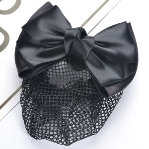 Professional Headdress Flower Female with Net Pocket Nurse Stewardess Bank Hotel Waiter Hairpin for Work Wrap Hair Net Cover Hair Cover