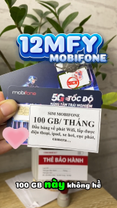 ( Có Esim ) Sim Data Mobifone 12MFY 100GB/Tháng Tốc Độ Cao Trọn Gói 12 Tháng Không Nạp Tiền Sử Dụng Toàn Quốc. FREESHIP . CHƯA KÍCH HOẠT