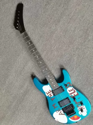 Stratocaster Electric Guitar Tom Morello Signature Model Replica “Arm The Homeless” Custom Graphic Floyd Rose Tremolo