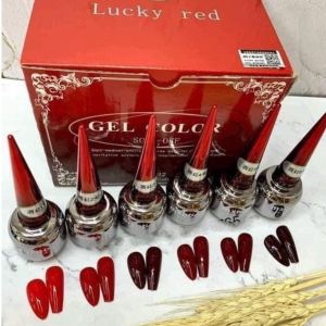 Set sơn gel đỏ Mxbon 6 màu hàng chuẩn loại 1