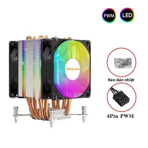 Quạt Tản Nhiệt CPU RGB Với 2/4/6 Ống Dẫn Nhiệt 4PIN PWM Cho Intel LGA X79 X99 2011 1700 1150 1151 1366 1155 1200 - Tháp Tản Nhiệt CPU