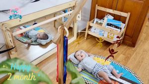 Đồ chơi chuyển động phát triển thị giác Vũ Công - TREO SẴN chuẩn Montessori (khách chỉ việc dùng)