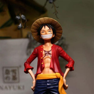 Bandai | One Piece Luffy Smiley Face PVC Model Ornament Changeable Handmade D-Mengqi Christmas Decoration Gift