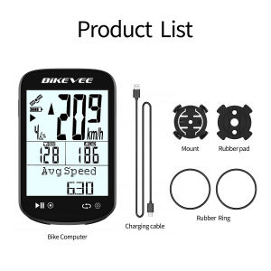 Newest 2.6" 5.4 Bluetooth ANT+ Wireless GPS Bike Computer Smart Cycling Speedometer Odometer Tracker with Cadence Speed Sensor