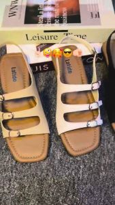 Sandal Flat Wanita Busa Empuk Sendal Platform Cewek Kekinian