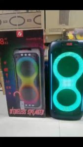 KTS-1782 outdoor portable RGB Flash light dual 8-inch Bluetooth speakerAUX USB 2 mic input bass treble adjustment Kts 1782 Speaker - Lazada