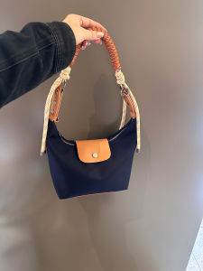Elegant Oxford Cloth Dumpling Bag Luxury Leather Commuter Shoulder Crossbody Underarm Bag Casual Simple Style Waterproof