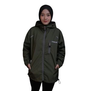 ARMELIA SHOP Jaket Parasut Wanita Pria Waterproof Polos Simple Cagoule Windbreaker Original